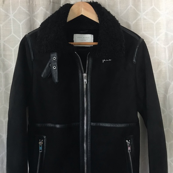 🎉HP🎉 ZARA Long Black Coat - Picture 3 of 9